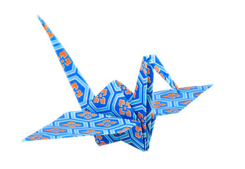 Colorful traditional Japanese origami bird