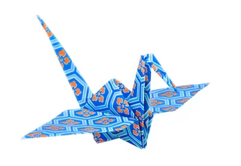 Fotobehang Kraanvogels Colorful traditional Japanese origami bird  © Prapass Wannapinij