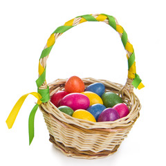 Naklejka premium easter eggs in basket