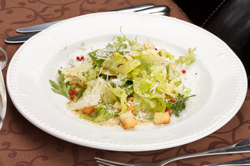 vegetable salad with croutons
