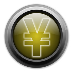 Obraz premium Yellow Button (Dark/Glow) 