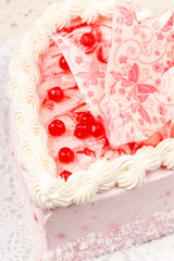 heart-shaped cake