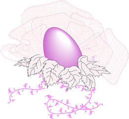 Easter  purple egg in the lace