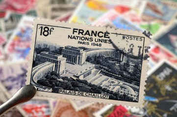 timbres - France Nations Unies Paris 1948 Palais de Chaillot - philatélie France