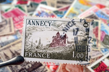 timbres - Annecy  1966 - philatélie France