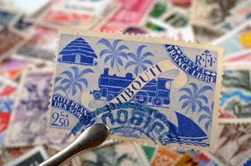 timbres - France Libre Djibouti  Côte française des Somalis - philatélie France