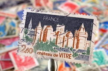 timbres - Château de Vitré - philatélie France