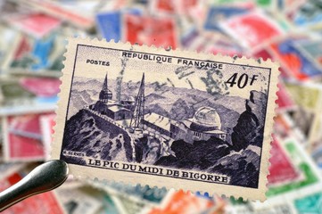 timbres - Le Pic du Midi de Bigorre - philatélie France