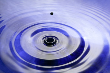 Ripple of a blue liquid