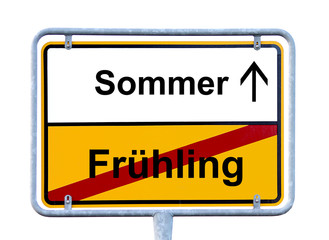 Schild Frühling Sommer
