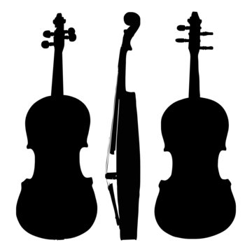 old violin sides - vector