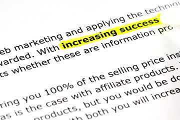 Increasing success