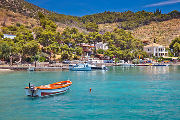 Touristic area on Poros, Greece