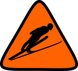 Danger: Skijumping - obrazy, fototapety, plakaty