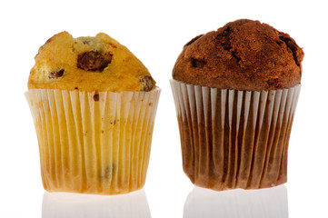 Two various muffins