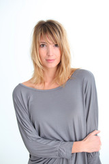 Portrait of beautiful blond woman