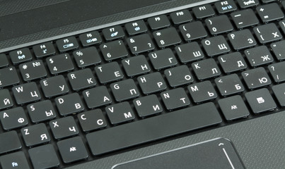 black laptop keyboard