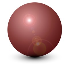 Rote Kugel mit Lichtreflex