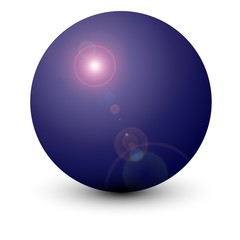 Blaue Kugel mit Lichtreflex