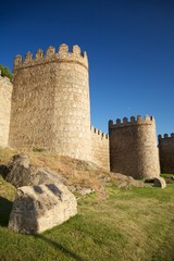 Fototapeta na wymiar detail of Avilla city wall
