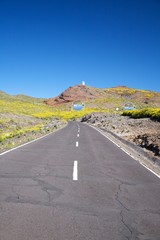 road to observatories at La Palma