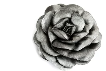 Cercles muraux Fleurs noir et blanc rose grise