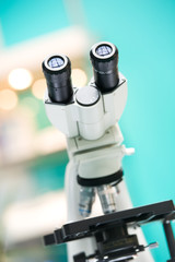 eyepiece of microscope.