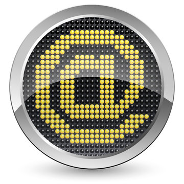 At-Zeichen, e-Mail - LED-Button