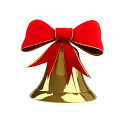 Christmas bell with a bow