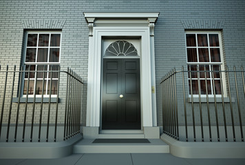 British house. 3D render.