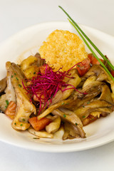 Austernpilze mit Gemüse