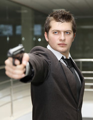 Business man with Gun