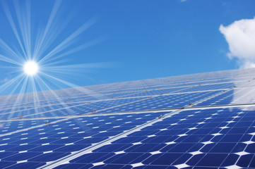 Solar panel and sun
