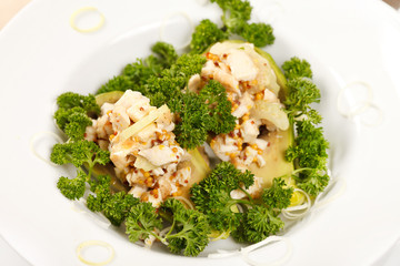 Chicken salad with avocado