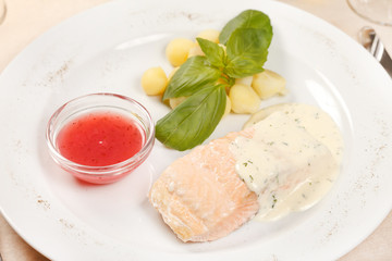 salmon with potatoes