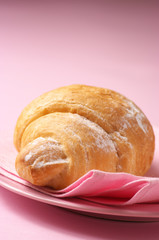 Croissant on plate