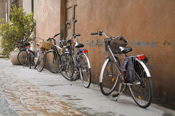 Bicycle leaning on a Wall  in Italy