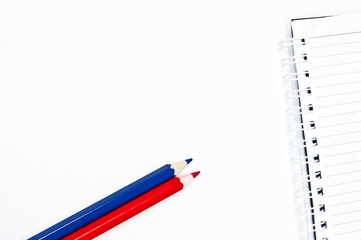 Pencil and notebook