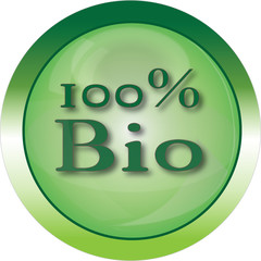 100% Bio Button