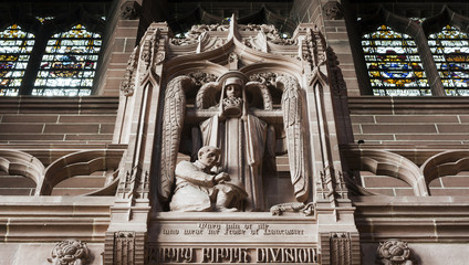 Statue inside cathedral