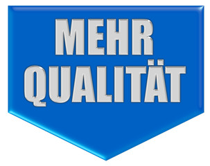 Marker blau Pfeil unten MEHR QUALITÄT