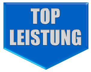 Marker blau Pfeil unten TOP LEISTUNG
