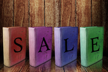 Sale letter on colorful book
