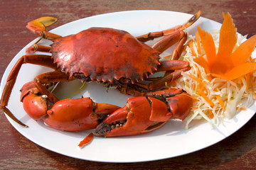 Cooked crab