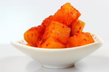 square sliced radish