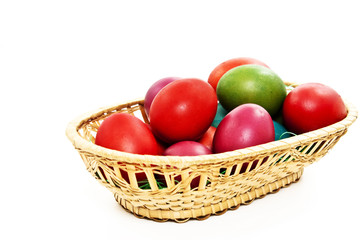 Easter Eggs in basket