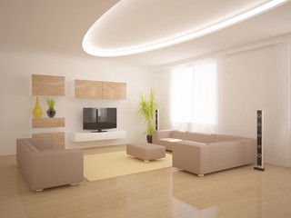 white modern room