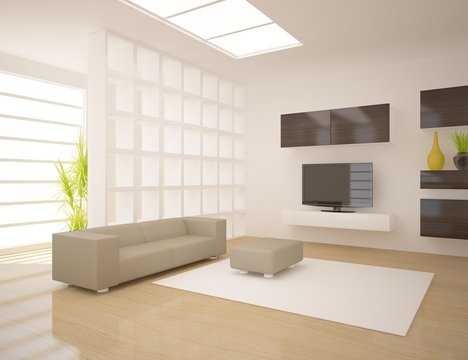 white modern room