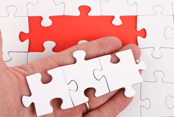 Fototapeta premium Puzzle auf Hand