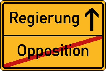 Ortstafel Opposition und Regierung